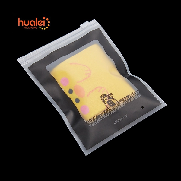 Zipper bag black printing